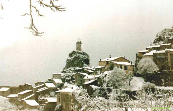 Sigale sous la Neige, Photo de B.Thenot